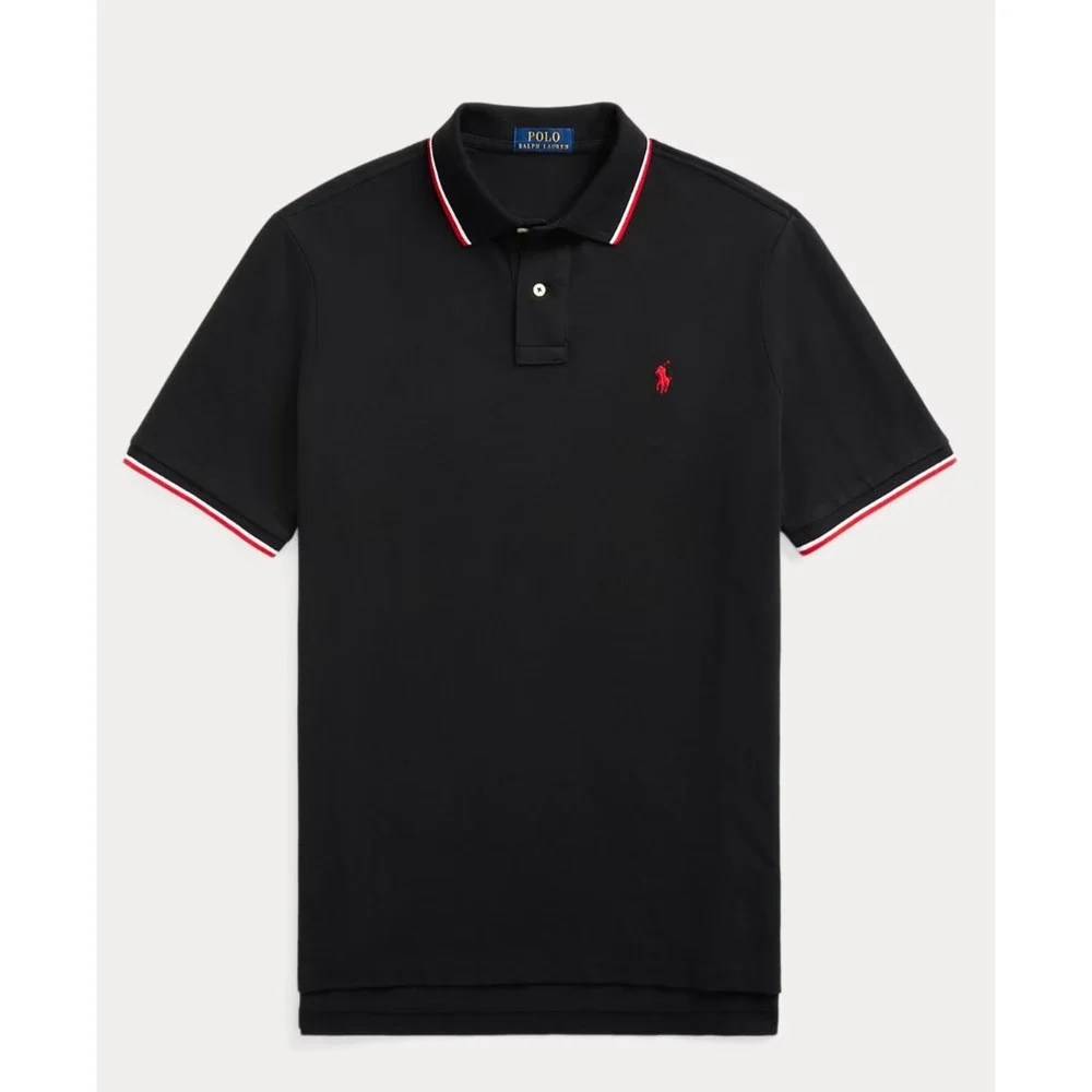 Polo Ralph Lauren Men's Classic Fit Mesh Polo Shirt Black Size Large NEW